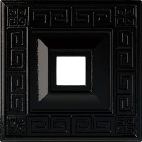Ekena Millwork Eris Ceiling Medallion (Fits Canopies up to 9 7/8"), 18"W x 18"H x 3 1/2"ID x 1 1/8"P, Black Pearl CM18ERBPS - main